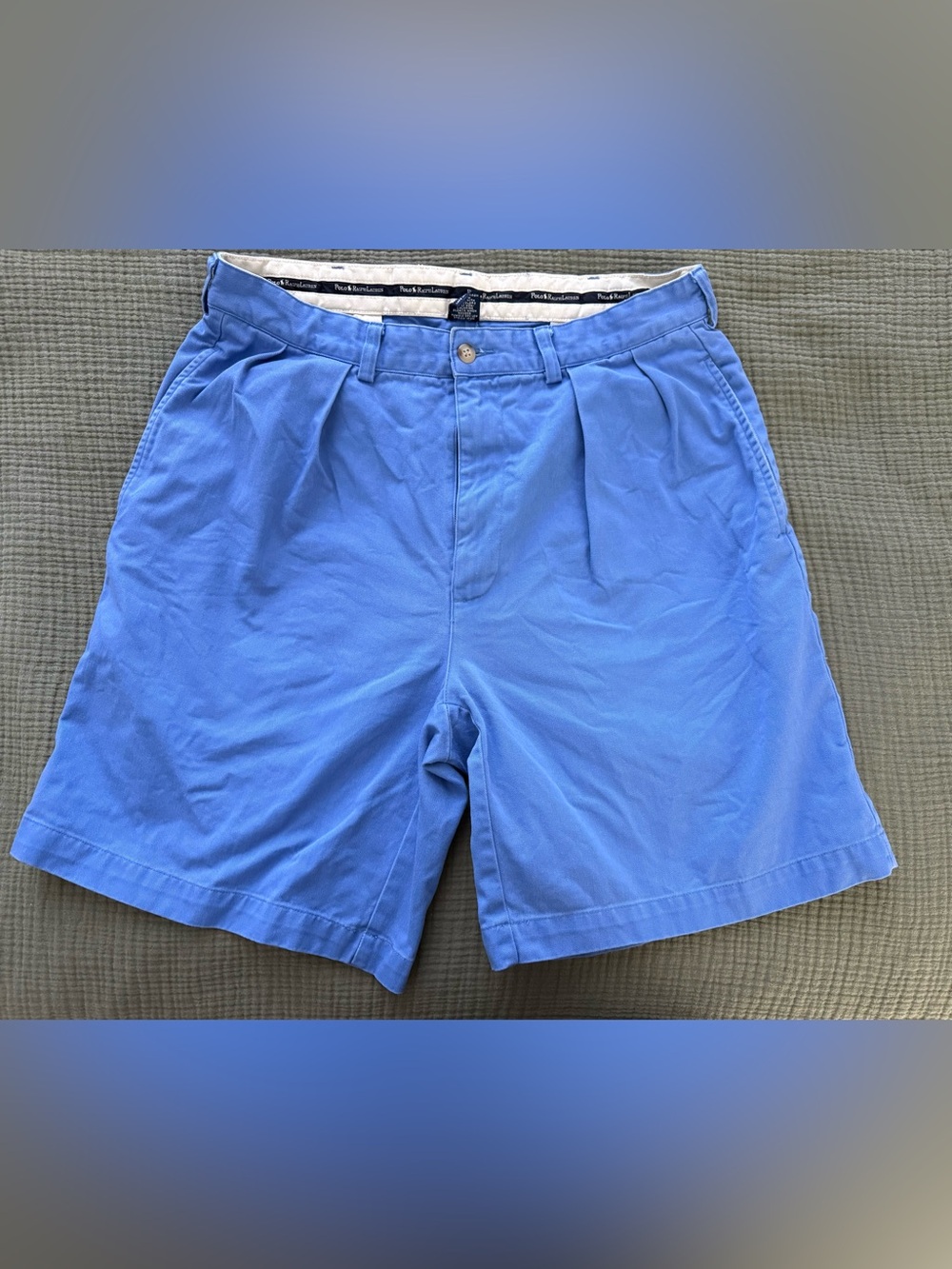 Ralph Lauren Pleated Chino Shorts Blue